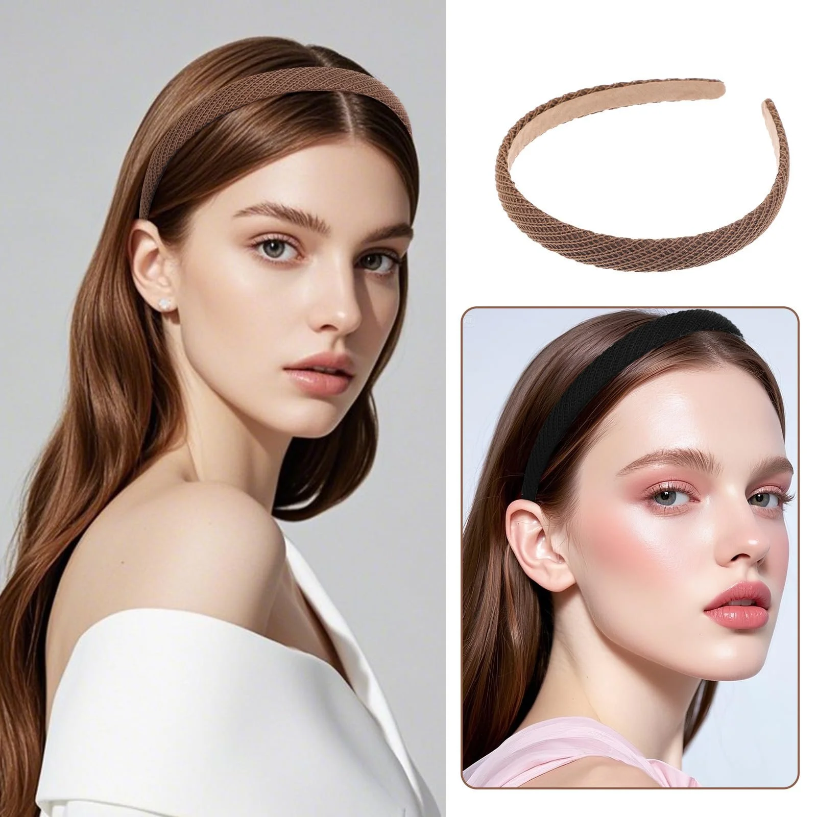 Набір плетених обручів на голову 4 шт, фото №6