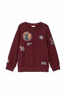 Свитшот s.Oliver с 3D-принтами и вышитыми деталями - Фото 1