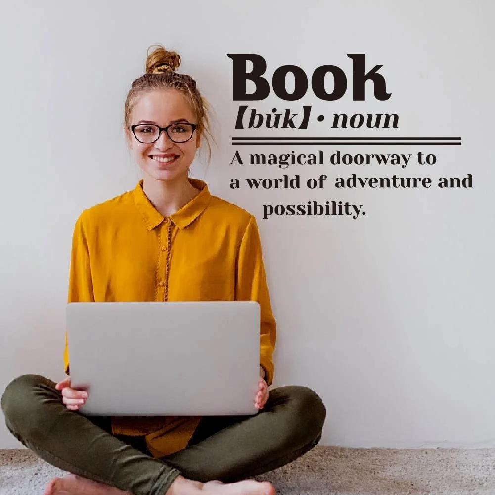 Наклейка на стіну SUPERDANT Book Quotes чорна 90 x 30 см + 60 x 30 см, фото №4 Наклейка на стіну SUPERDANT Book Quotes чорна 90 x 30 см + 60 x 30 см, фото №4