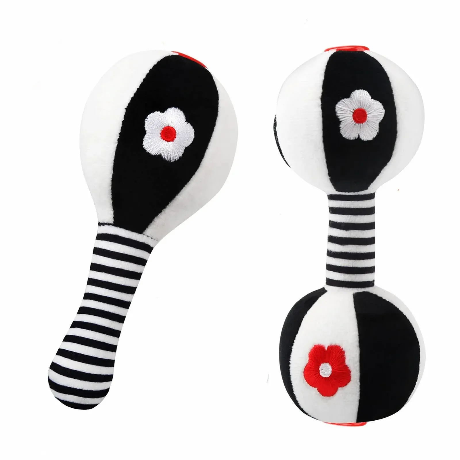 Игрушка-погремушка JoyLife Черно-белая игрушка для хватания, пищащая, для ощущений, верный компаньон для младенцев и малышей, погремушка-гантель, фото №1 Игрушка-погремушка JoyLife Черно-белая игрушка для хватания, пищащая, для ощущений, верный компаньон для младенцев и малышей, погремушка-гантель, фото №1