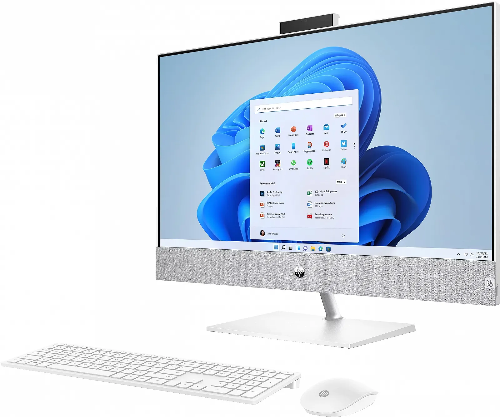 Моноблок HP Pavilion 27-ca0101ng / AMD Ryzen 7-5700U / RAM 16GB / SSD 1TB / 2 x HDMI / LAN / Wi-Fi 6 / Bluetooth 5.2 / Windows 11 / Белый, фото №3