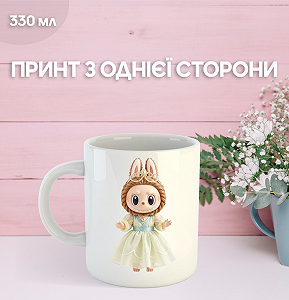 Кружка Лабубу Labubu с принтом керамическая чашка 330 мл Uk_1091 - Фото 1