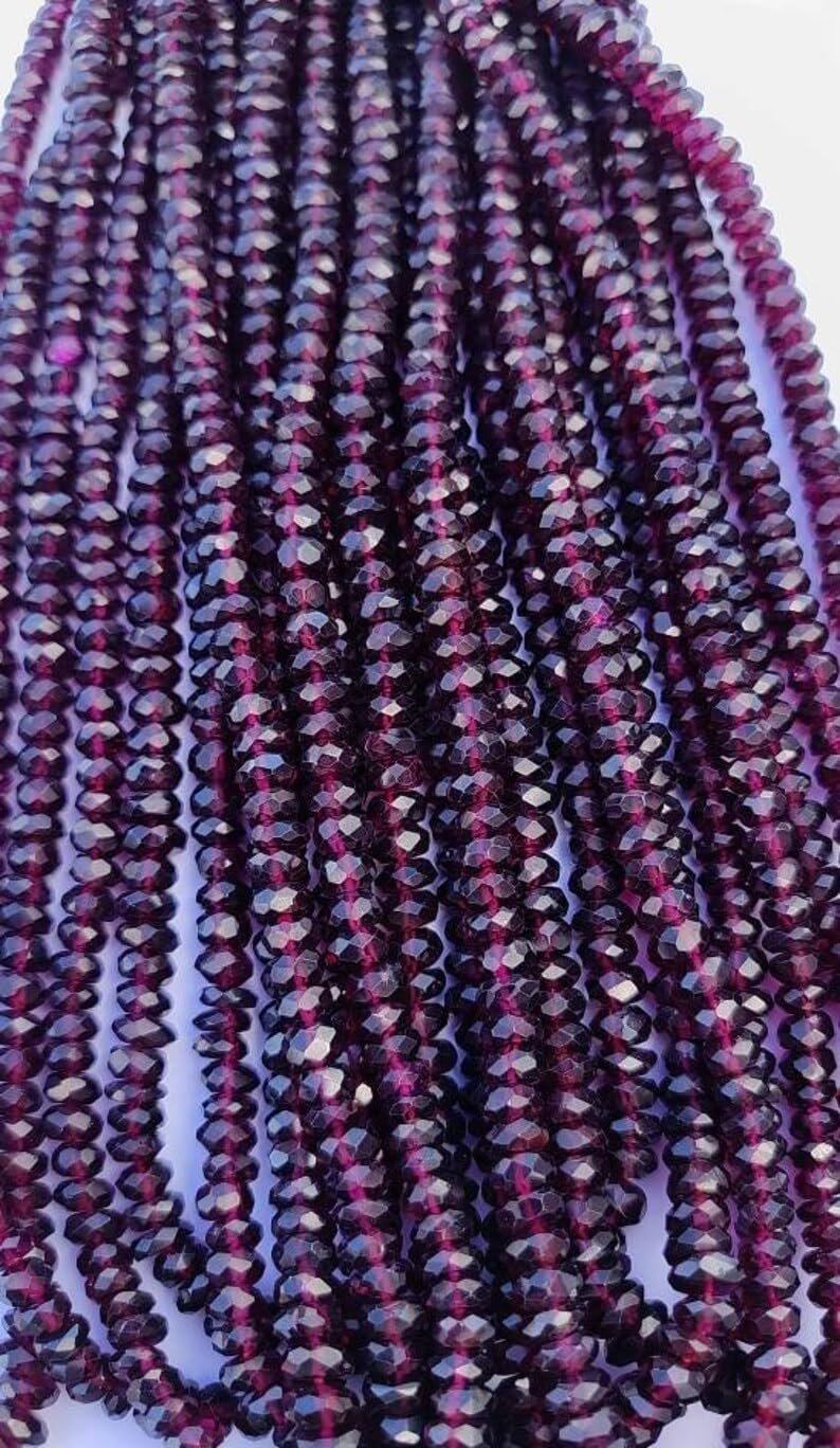 Бусины Гранат Натуральный Круглый Фацетированный 5-5.5 мм, фото №2