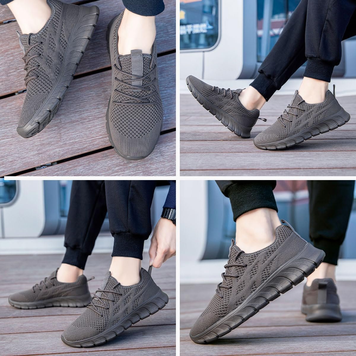 Кроссовки LANGFEUU Мужские Кроссовки для Бега Теннисные Кроссовки Спортивная Обувь Повседневная Обувь для Бега Легкая Дышащая Обувь для Ходьбы Фитнес Обувь для Бега на Открытом Воздухе 39-46 EU, фото №6