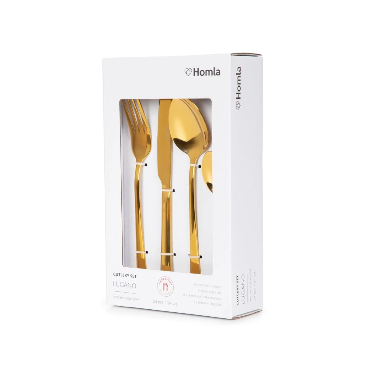 Набір столових приборів HOMLA Lugano 24 предмети нержавіюча сталь Золотий, фото №7 Набір столових приборів HOMLA Lugano 24 предмети нержавіюча сталь Золотий, фото №7