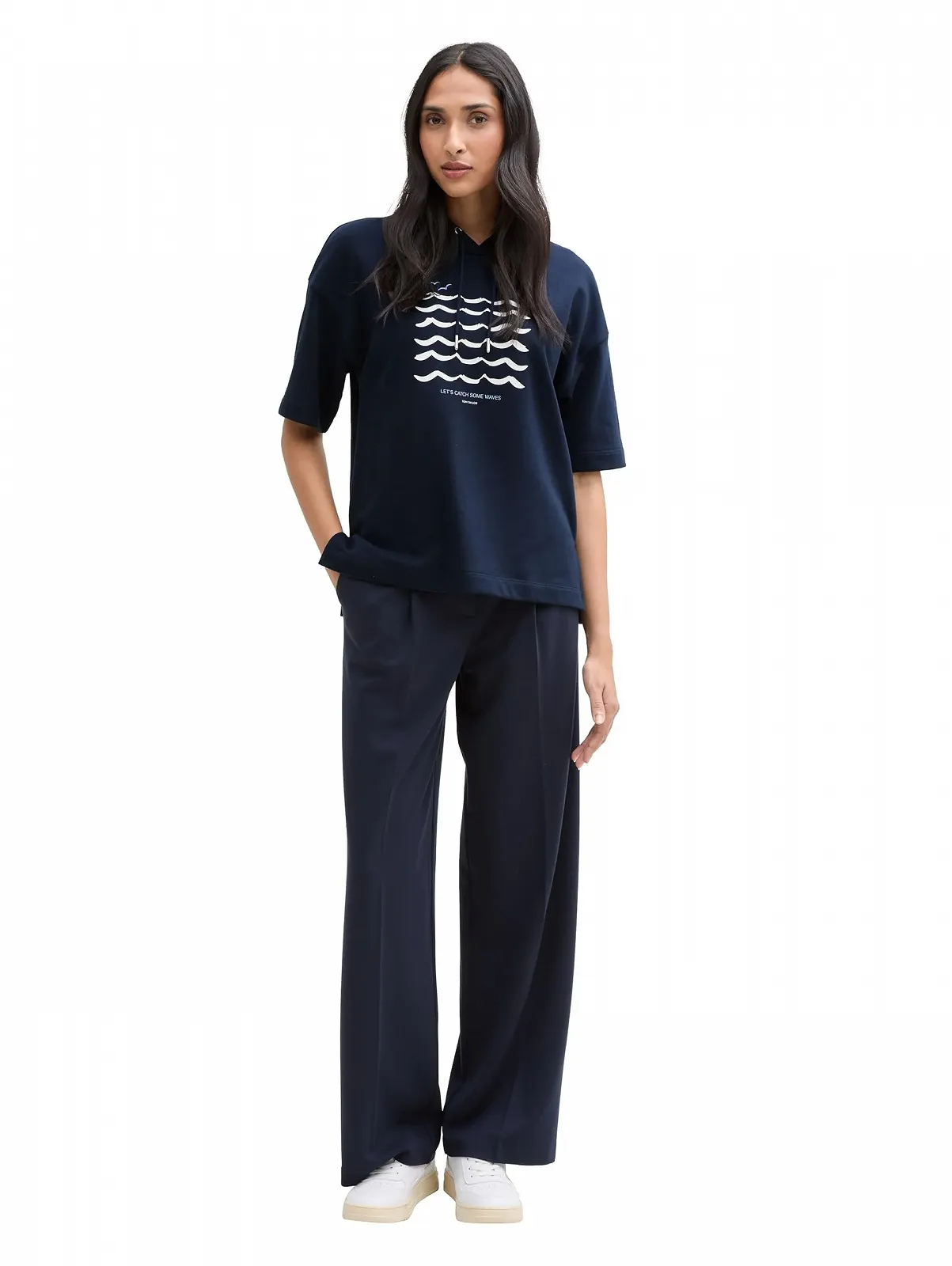 Толстовка з капюшоном TOM TAILOR Жіноча з короткими рукавами, фото №2