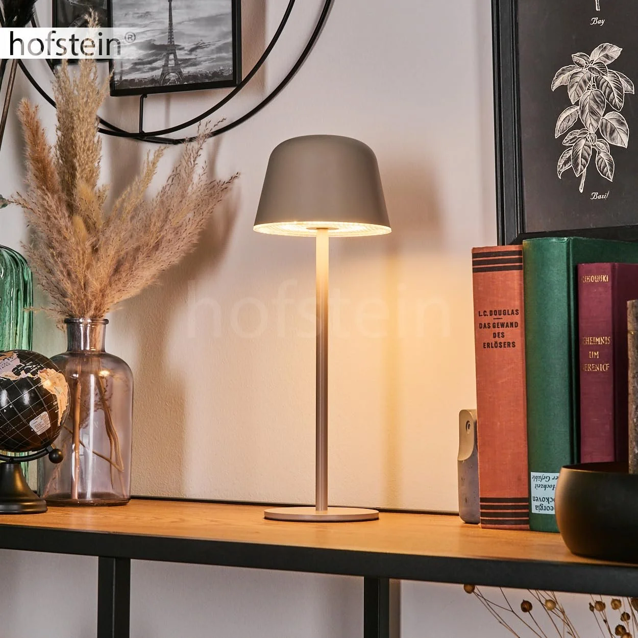 Настільна лампа Alsen LED димована метал/пластик сенсорний димер USB-C акумулятор 2.5 Ват 280 Люмен 2700-6500 Кельвін бежевий/білий, фото №8