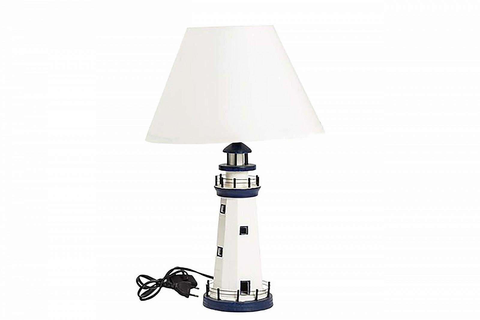 Настільна лампа Table Lamp з маяком Біло-блакитна, фото №1