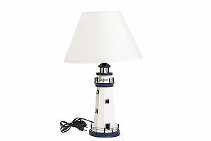 Настільна лампа Table Lamp з маяком Біло-блакитна - Фото 1