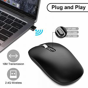 Мышь Cimetech Wireless 2.4 GHz USB C, беспроводная, тихая, эргономичная, 3 DPI, регулируемая synthetic.ua - Фото 1