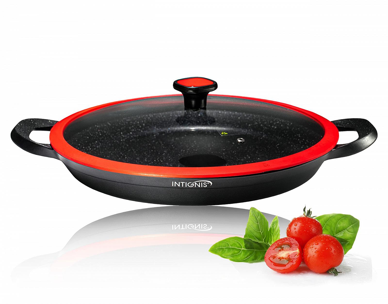 Пательня для паельї INTIGNIS Non Stick Heavy Duty Induction 36 см з кришкою, фото №1