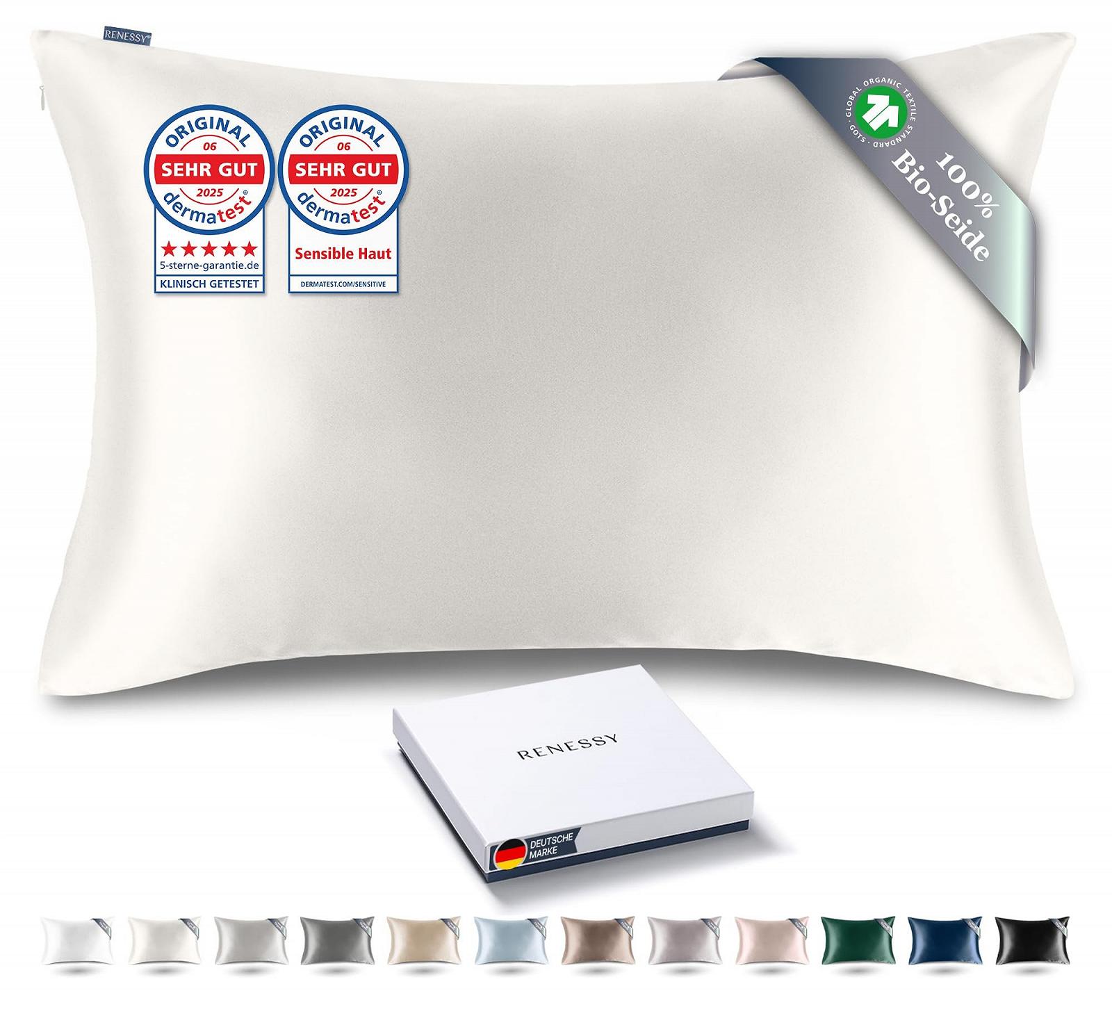 Наволочка RENESSY Organic Silk 40 x 80 см, цвет Natural Silk Off-White, фото №1