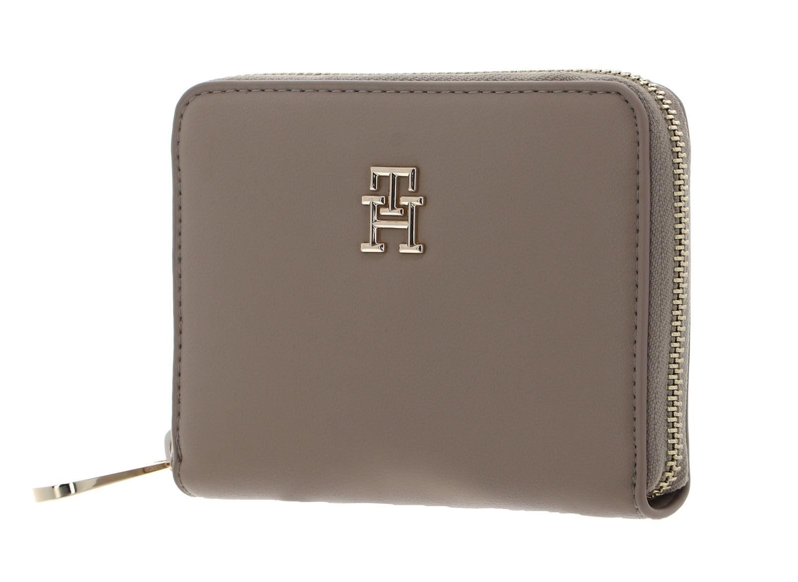 Кошелек TOMMY HILFIGER Poppy Plus Zip Around Wallet M Merino, бежевый, стандартный размер, классический, фото №1