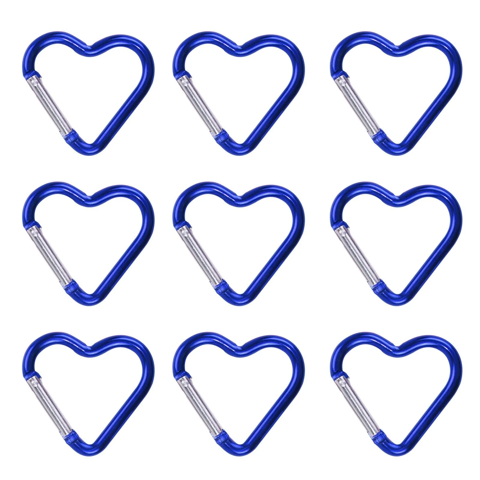 9 x Цветные Крючки-карабины Сердце Быстросъемные Карабины для Рюкзаков и Бутылок, фото №1