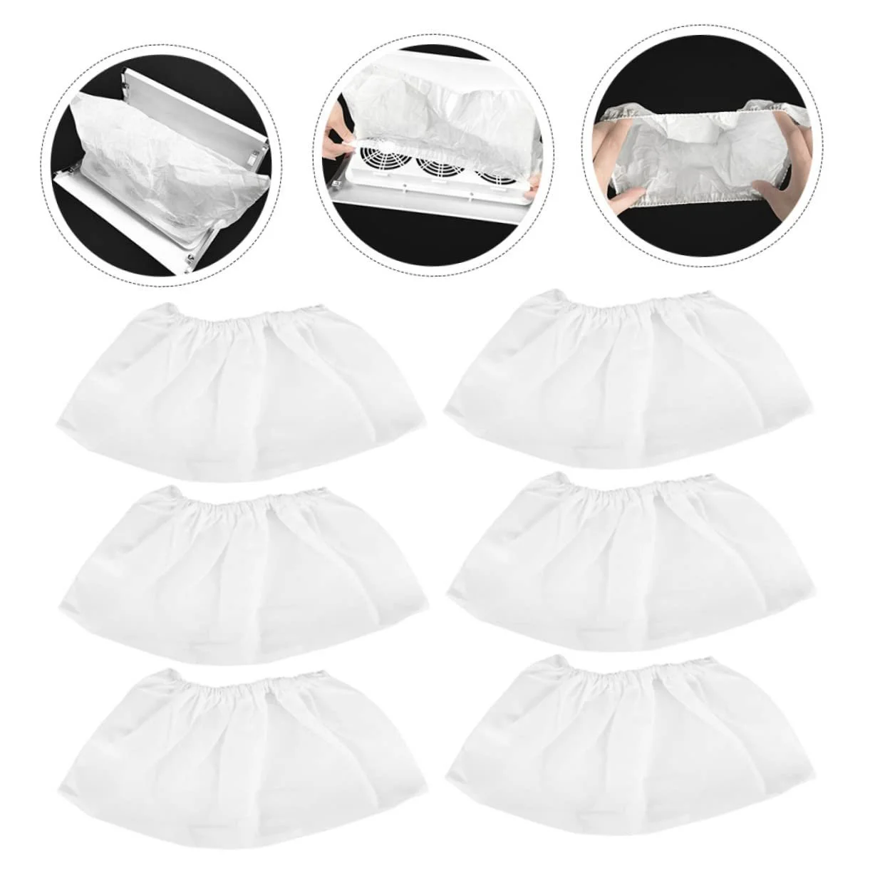 Мешок для пылесоса для ногтей OATIPHO 6 шт., нетканый материал, белый, фото №7