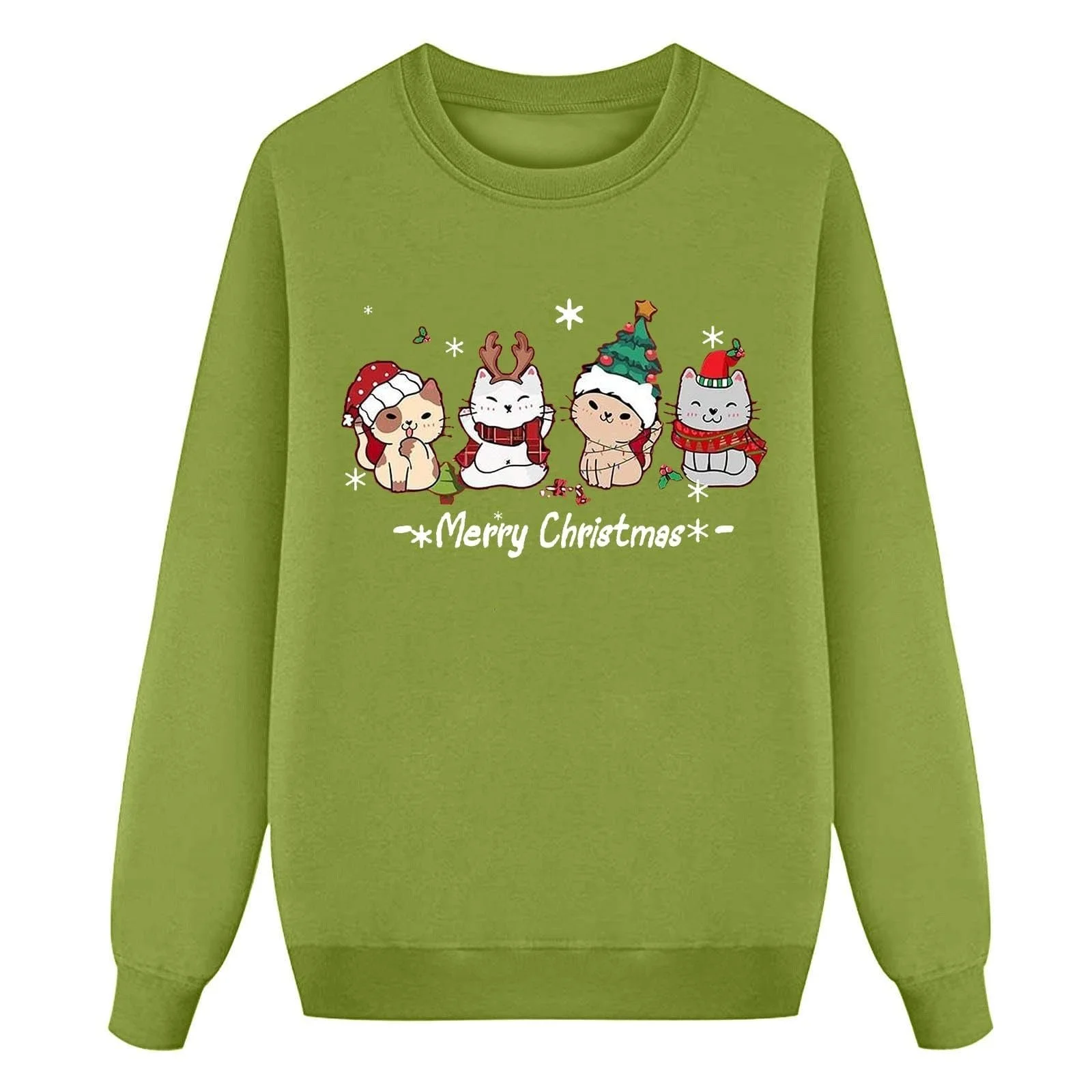 Рождественский джемпер Sfwqoifou для девочки, теплый, забавный, зимний, вязаный, рождественский джемпер, рождественская рубашка с круглым вырезом, рождественский свитер с длинными рукавами и принтом, фото №2