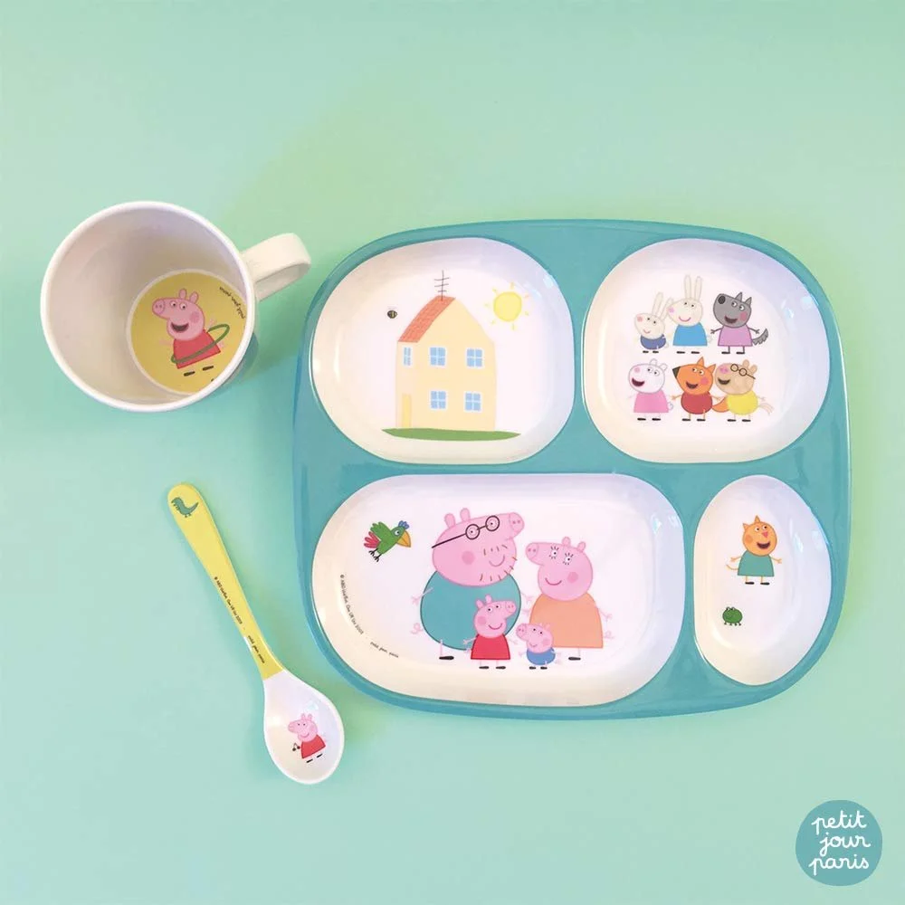 Тарілка Peppa Pig 4-секційна, 1 шт, фото №2 Тарілка Peppa Pig 4-секційна, 1 шт, фото №2