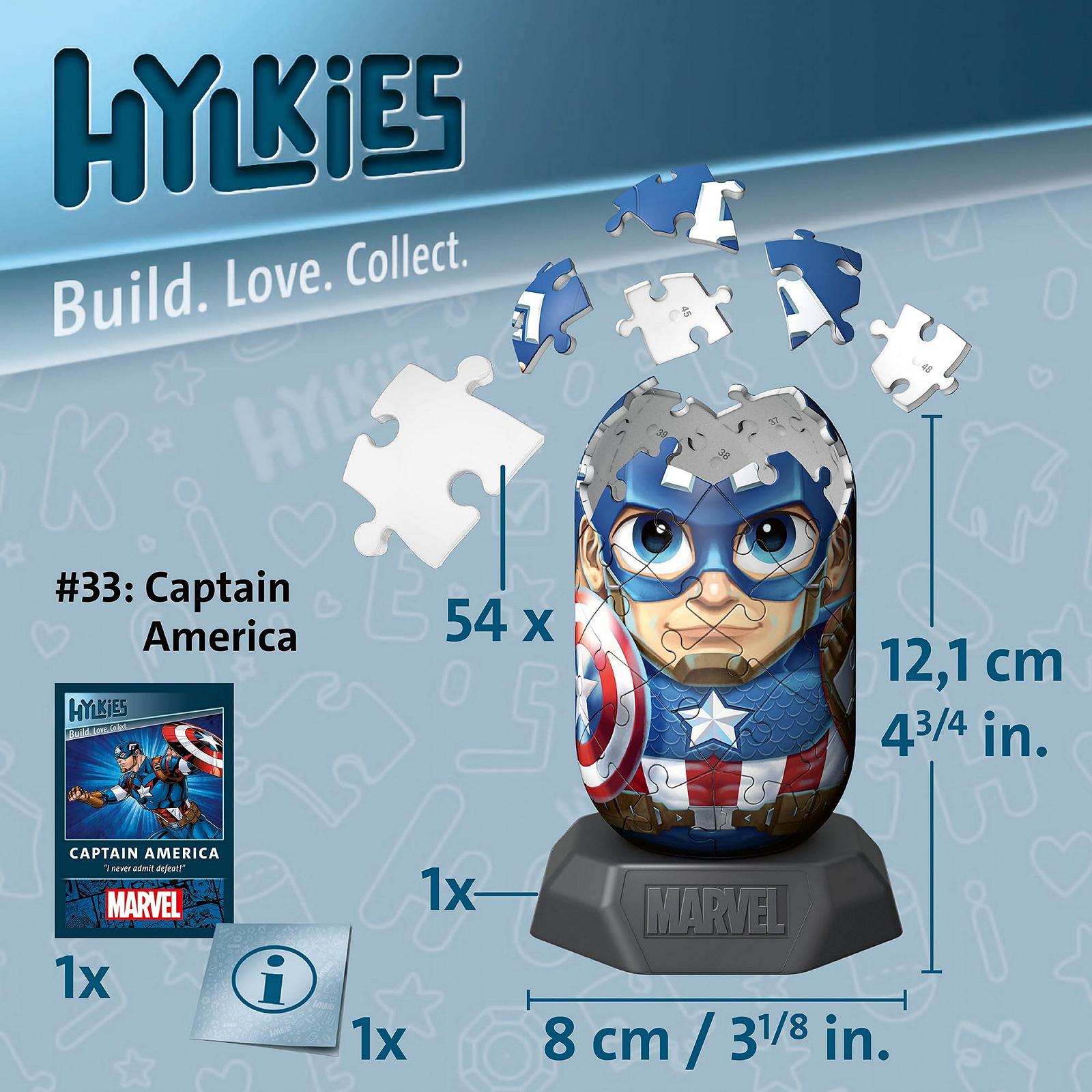 Фигурка Ravensburger Hylkies Marvel Captain America №33, фото №3