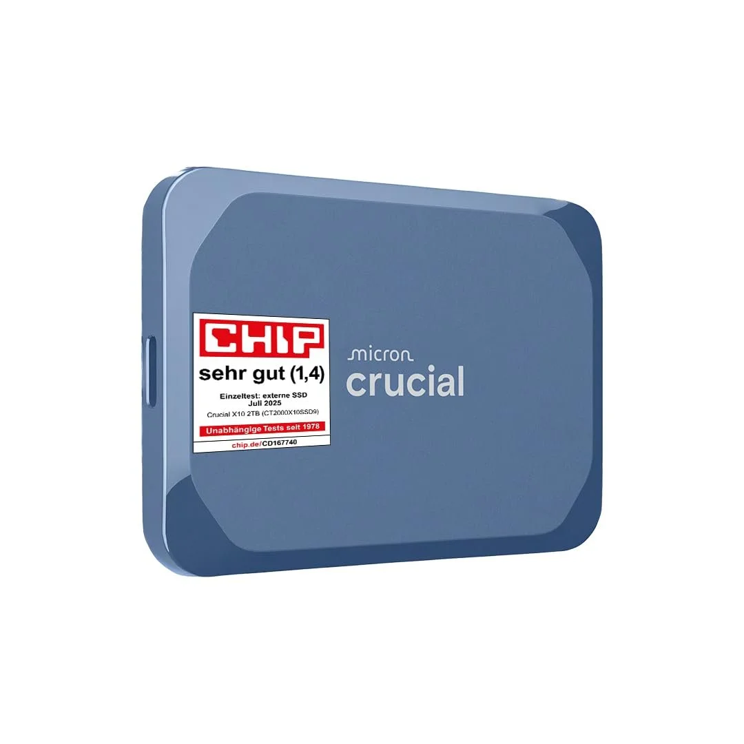 Зовнішній SSD-накопичувач Crucial X10 CT8000X10SSD9-02 8TB USB-C 3.2 Gen2 IP65 Матовий синій, фото №1
