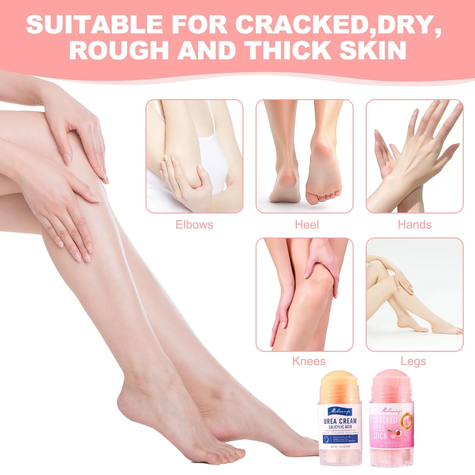 Набор кремов для ног для очень сухой кожи и мозолей, для потрескавшихся пяток, коленей, локтей и рук, увлажняющий, 40 г (2 шт. в упаковке), фото №3
