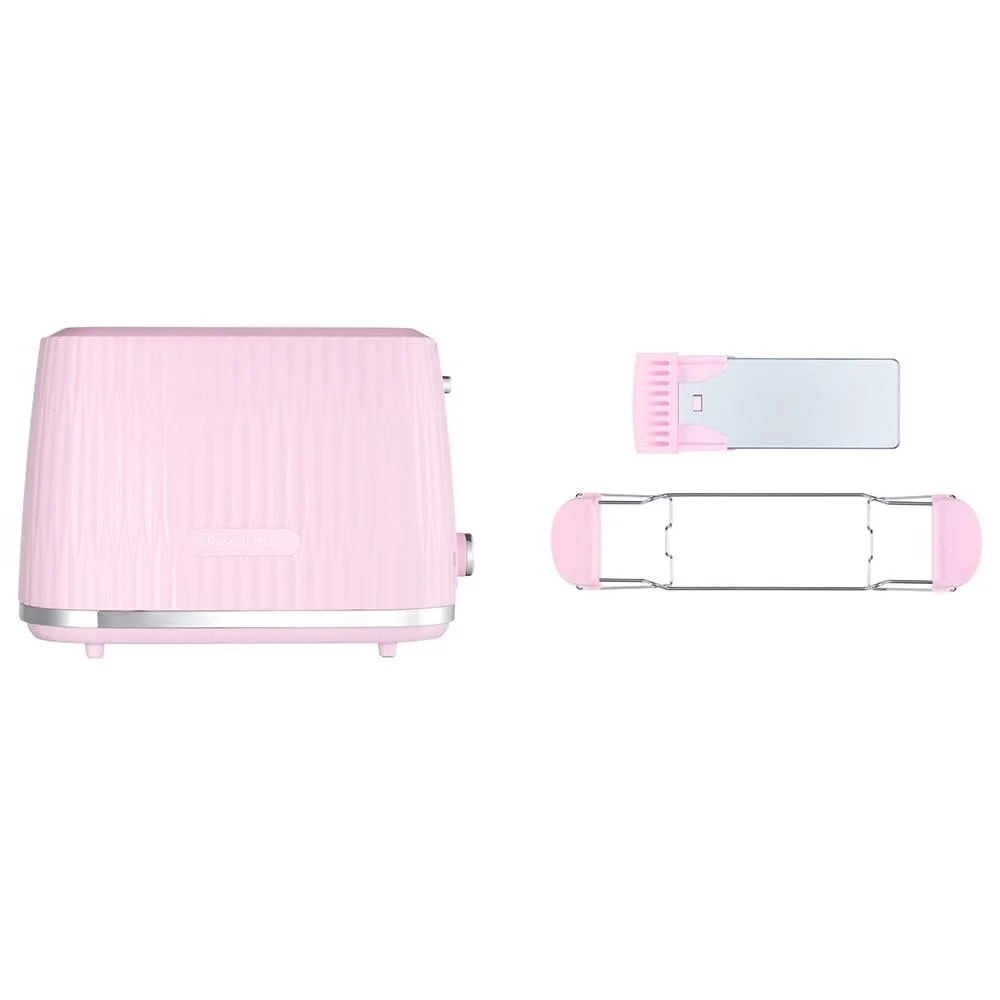 Тостер Russell Hobbs Eden 27372-56 на 2 скибочки (6 рівнів підсмажування, функція підйому, розморожування, підігріву та зупинки, висувний піддон для крихт, насадка для булочок, малиновий), фото №6