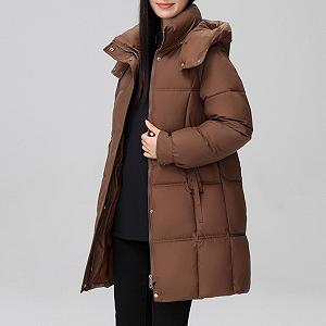 Жіноча зимова стьобана куртка FNKDOR Довга synthetic.ua - Фото 1