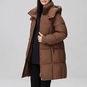 Женская зимняя стеганая куртка FNKDOR Длинная synthetic.ua - Фото 1