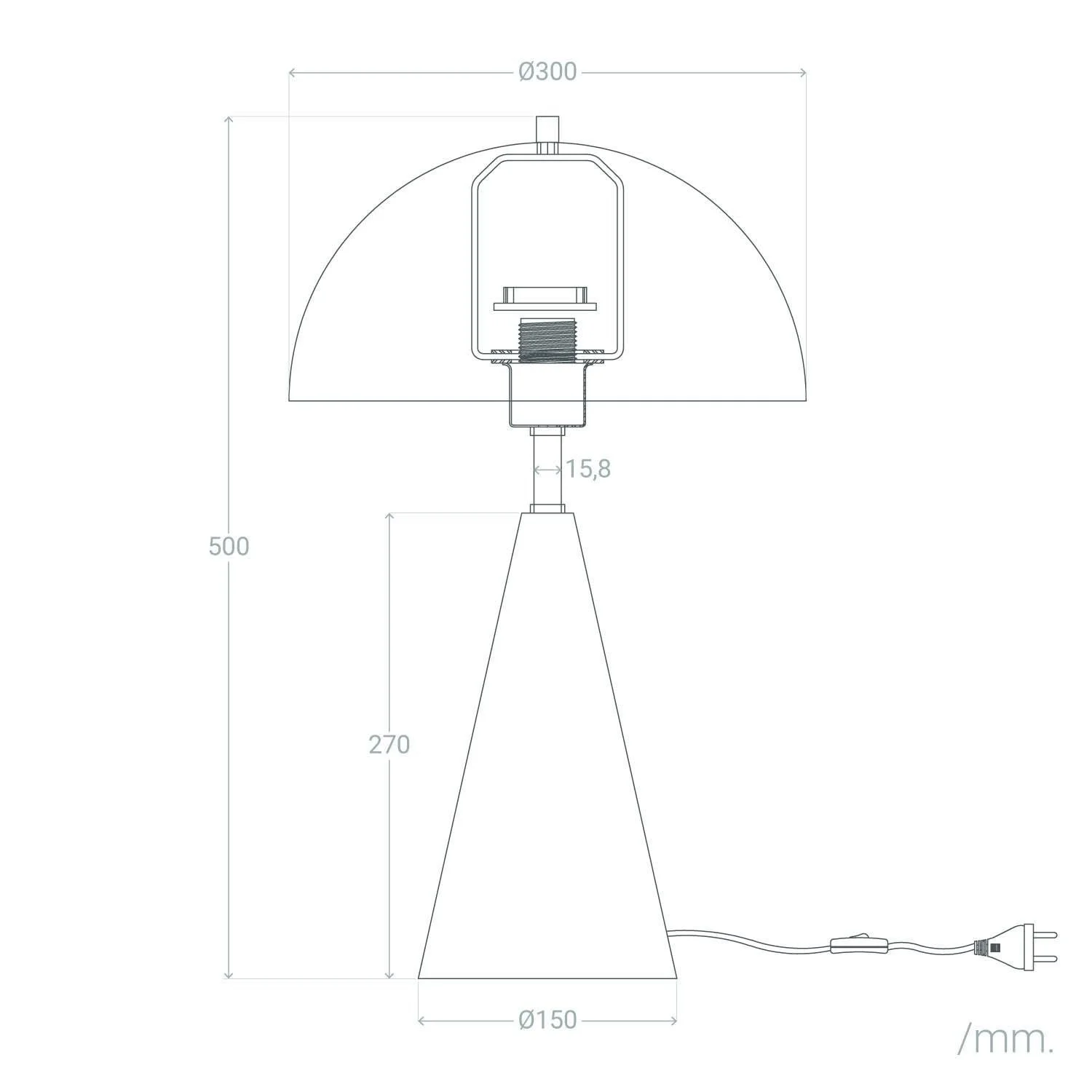 Настільна лампа LEDKIA LIGHTING Shimo Металева Чорна, фото №8