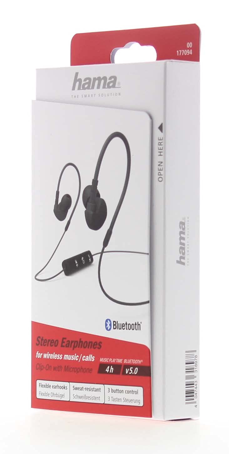 Наушники Hama BT Run Bluetooth Чёрный, фото №4 Наушники Hama BT Run Bluetooth Чёрный, фото №4