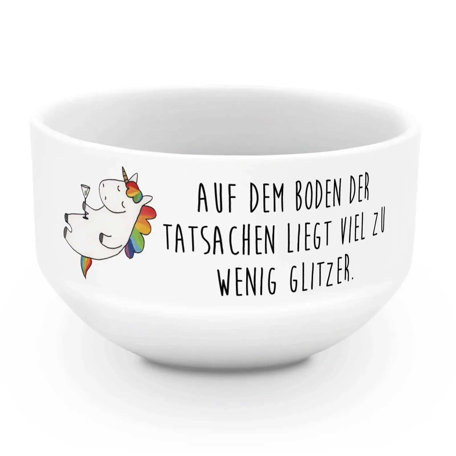 Миска для хлопьев Mr. & Mrs. Panda Единорог Коктейль Подарочная миска, Фарфор, фото №1