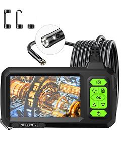 Эндоскоп Pinci 4.3 Inch Dual Lens с 8 LED подсветкой, 1080P HD, IP67 водонепроницаемый, 5 м полужесткий кабель - Фото 1