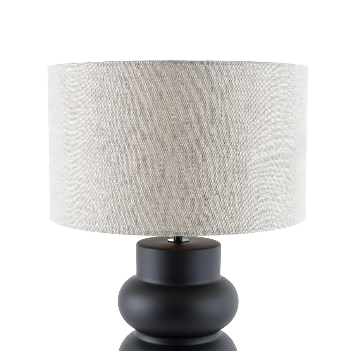 Настільна лампа QAZQA Alisia 60 см кругла E27 Сіра, фото №3