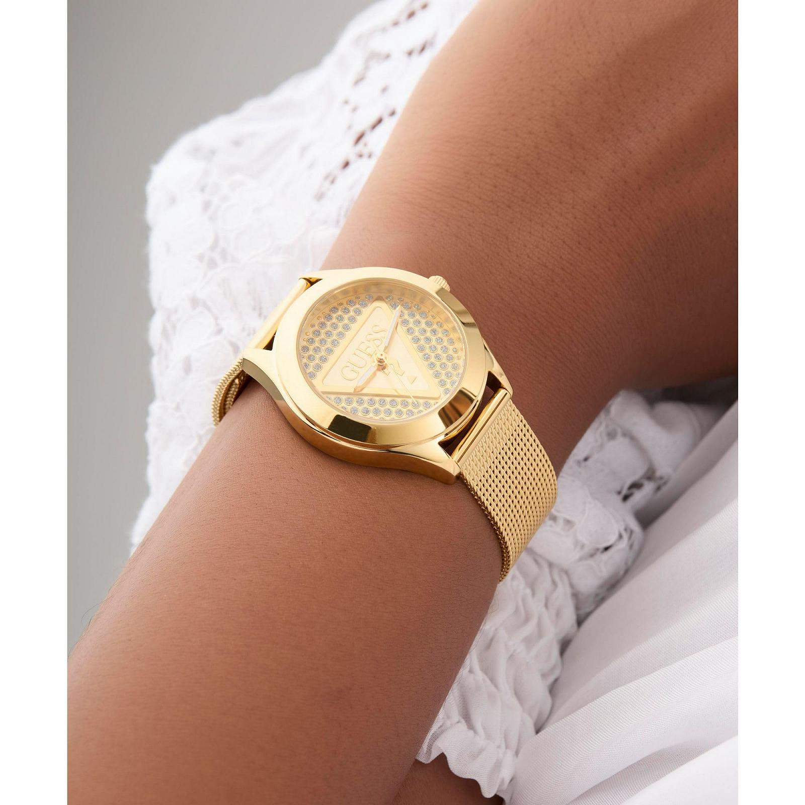 Женские часы GUESS GT Glitz Plaque GW0835L2 Нержавеющая сталь Золотой, Браслет, фото №7