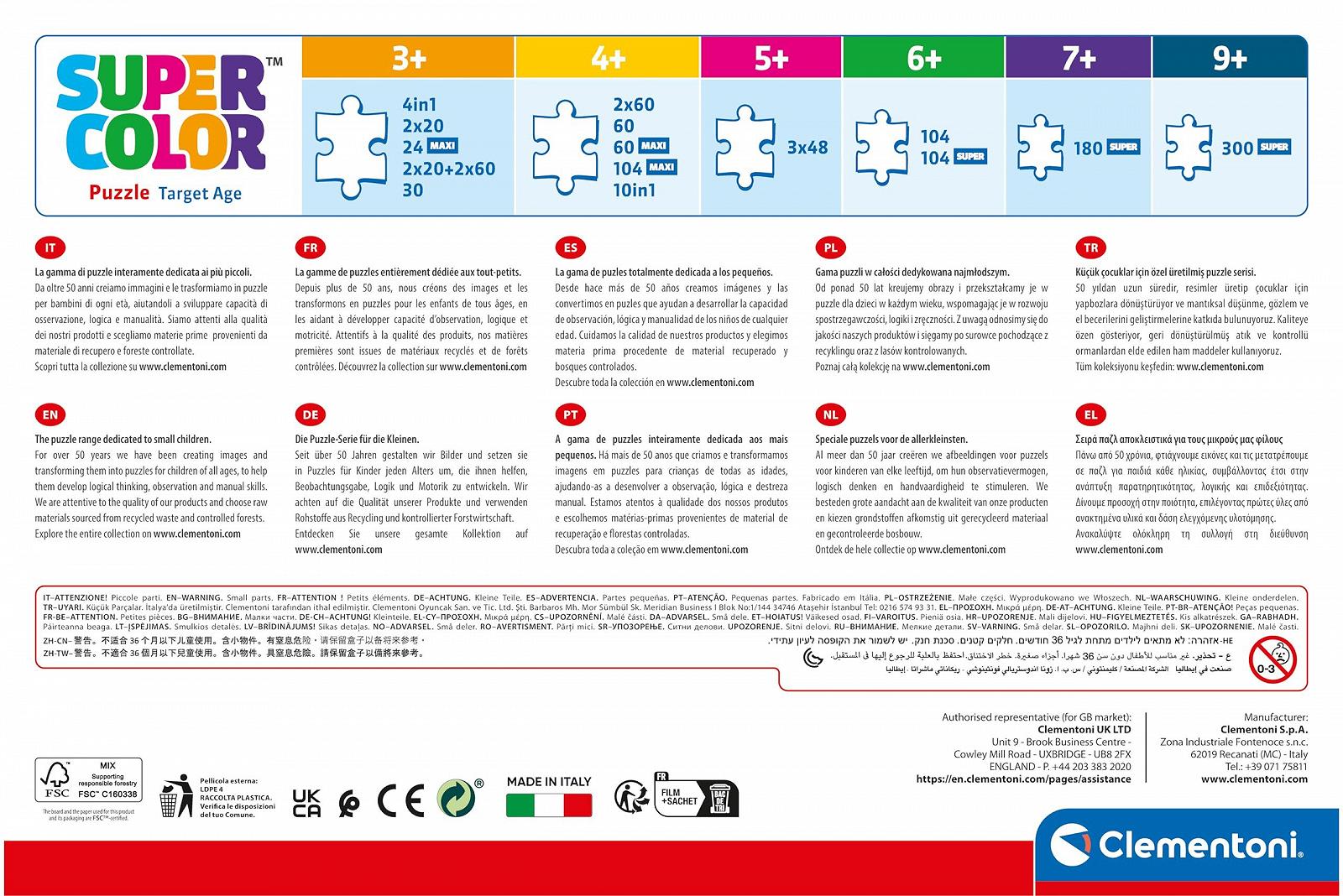 Пазл Clementoni Supercolor Hot Wheels 28523 24 Maxi детали 62 x 42 см от 3 лет, фото №3