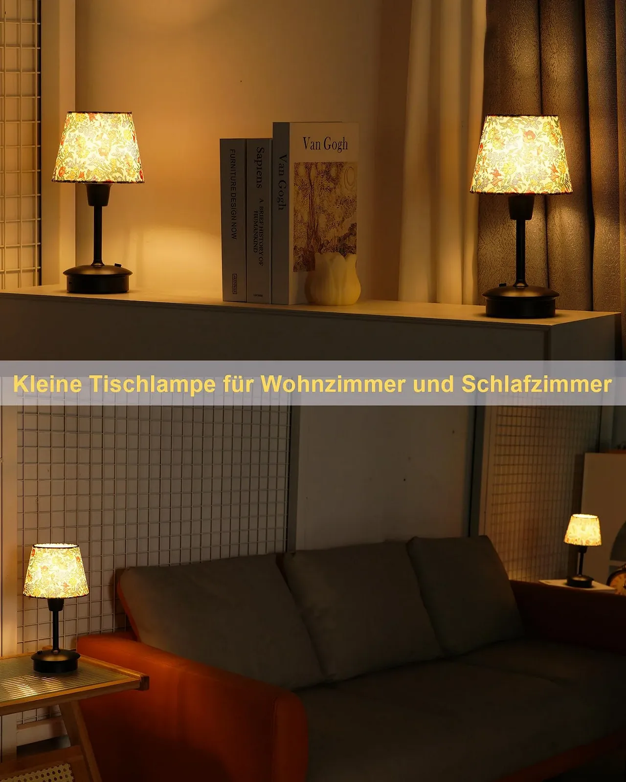 Настільна лампа EGOBASIC акумуляторна світлодіодна сенсорна антична чорна, фото №3