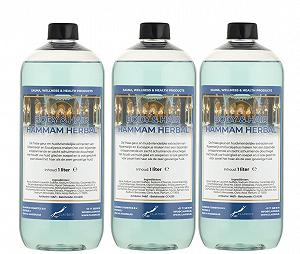 Гель 2 в 1 для тіла та волосся Hammam Herbal 1 л Прозорий Набір із 3 шт - Фото 1
