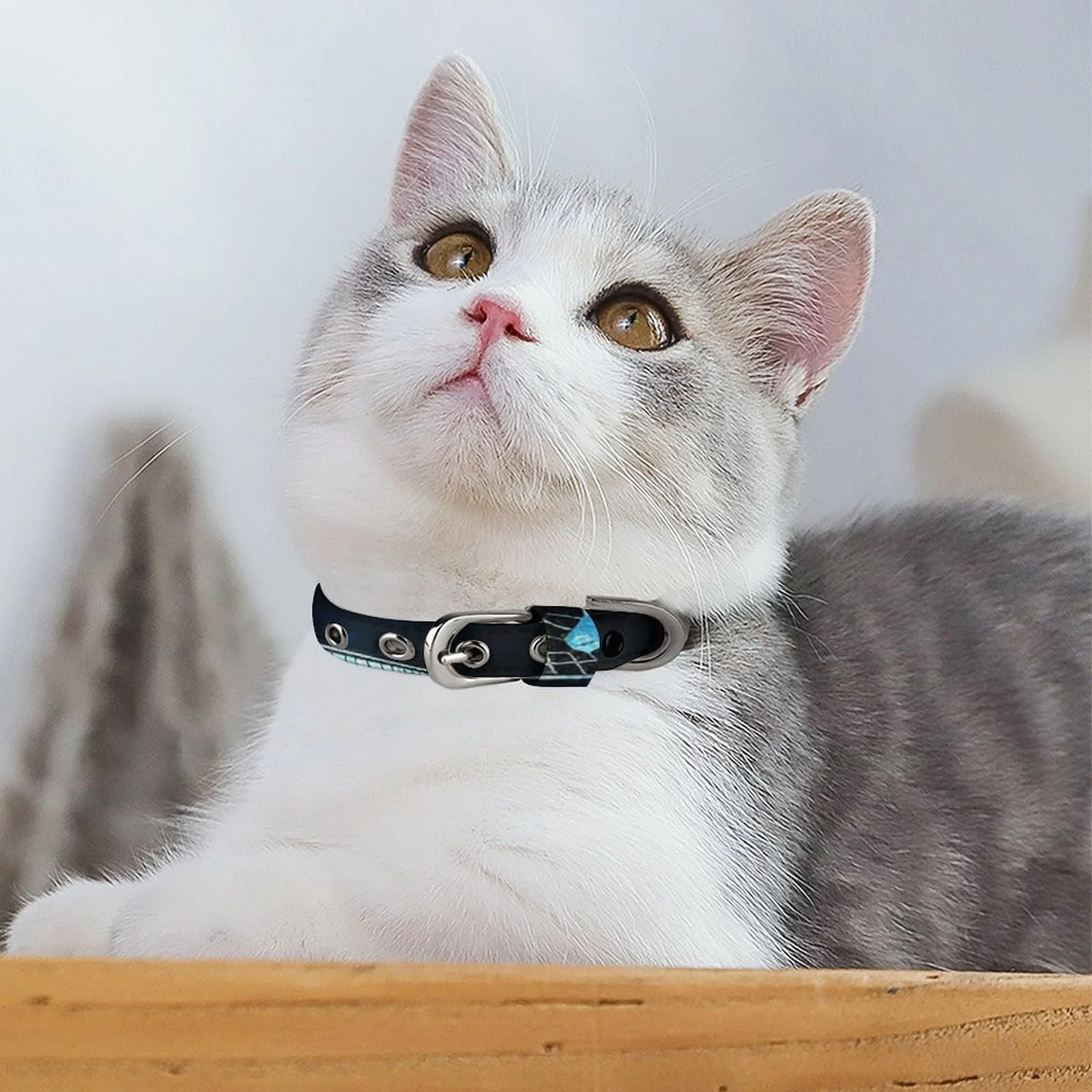 Ошейник Pet Collar Dragonfly Print Регулируемый Легкий Голубой, фото №5