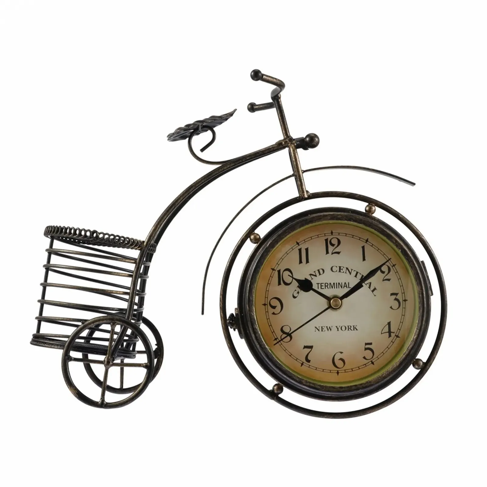 Годинник настільний PartyKindom Металевий для дому, вітальні, їдальні, спальні, офісу, безшумний механізм, що не цокає, фото №1