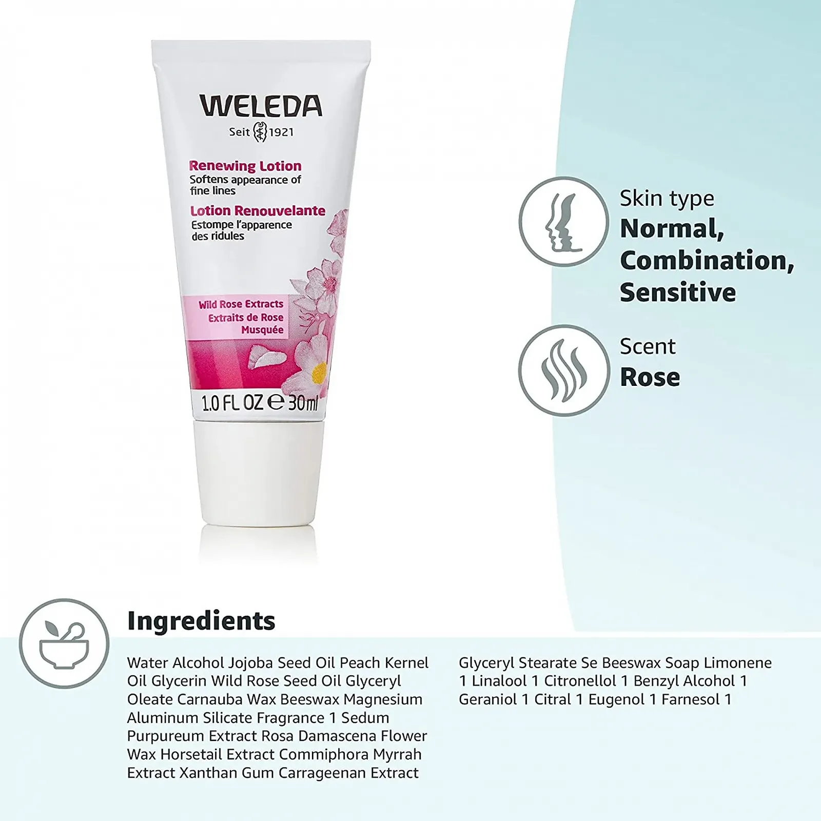Зволожувальний крем Weleda Wild Rose Smoothing 30 мл розгладжувальний, фото №5