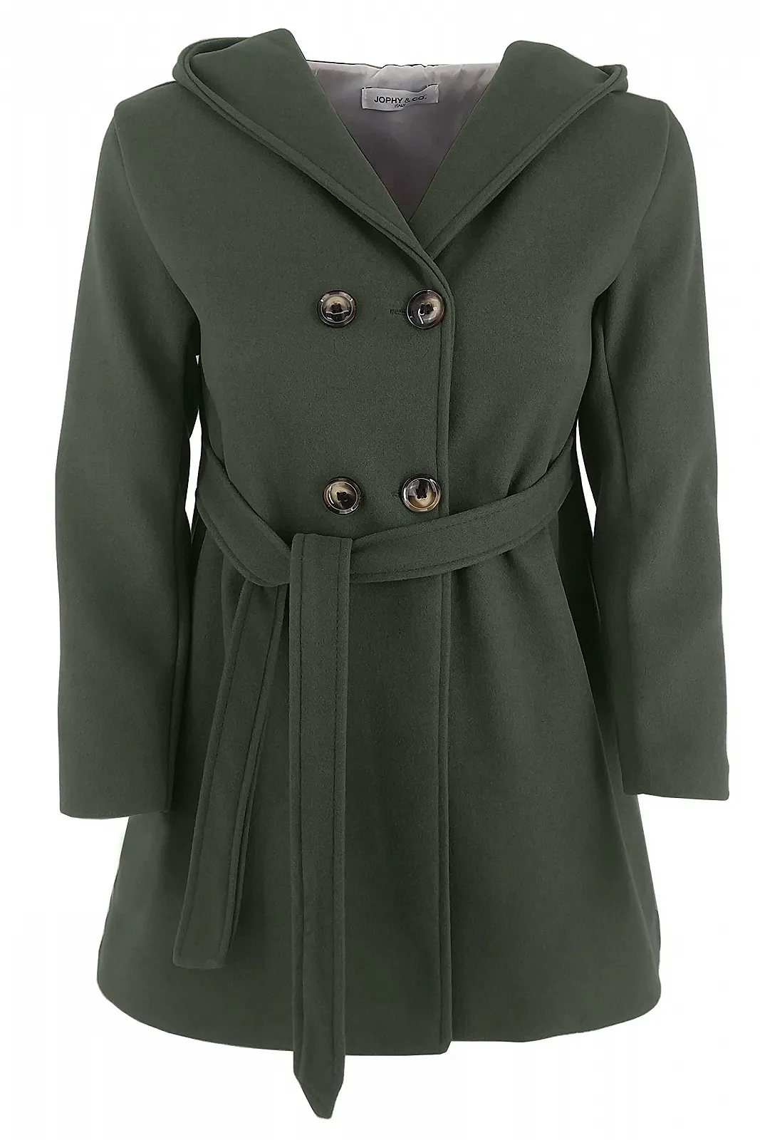 Пальто JOPHY & CO. Двобортне з капюшоном та кишенями для дівчат (Код 2078), фото №1