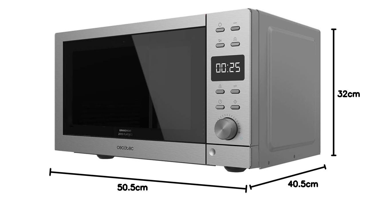 Цифровая микроволновая печь Cecotec GrandHeat 2010 Flatbed Steel 20 л 700 Вт гриль 900 Вт без поворотного стола Стальная, фото №6 Цифровая микроволновая печь Cecotec GrandHeat 2010 Flatbed Steel 20 л 700 Вт гриль 900 Вт без поворотного стола Стальная, фото №6