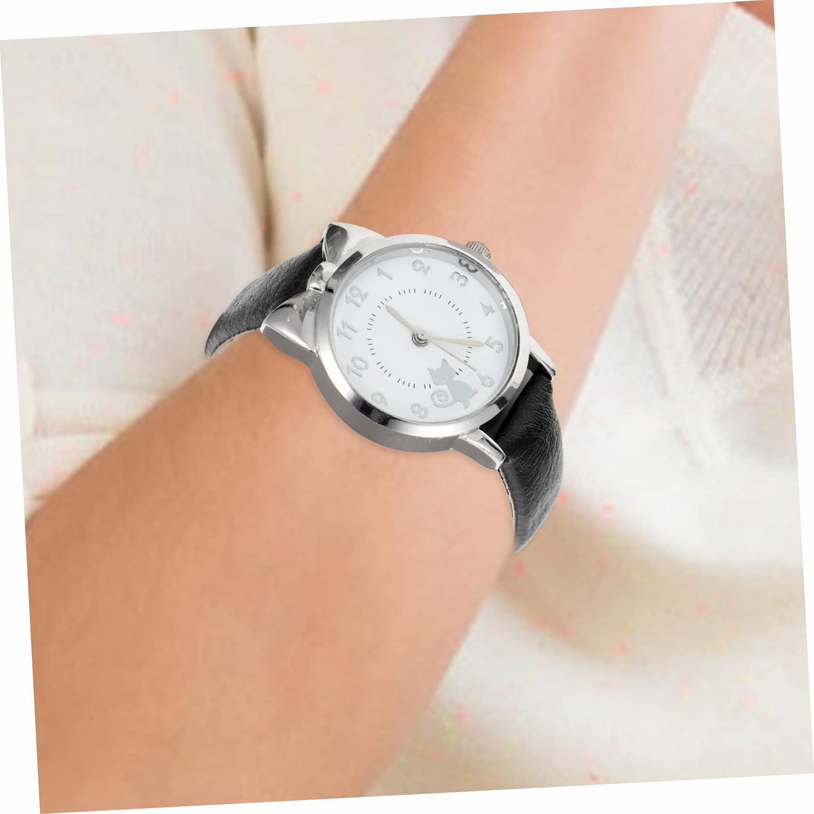 Часы Healvian с котенком, женские, повседневные, женские наручные часы, женские часы, наручные часы для женщин, часы из сплава, черные, фото №9