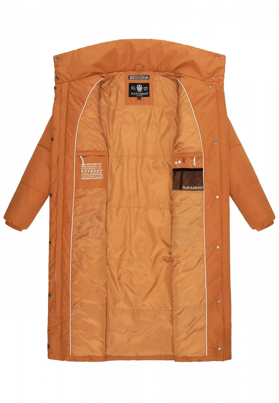 Жіноче зимове пальто Navahoo B963, довга стьобана, фото №5