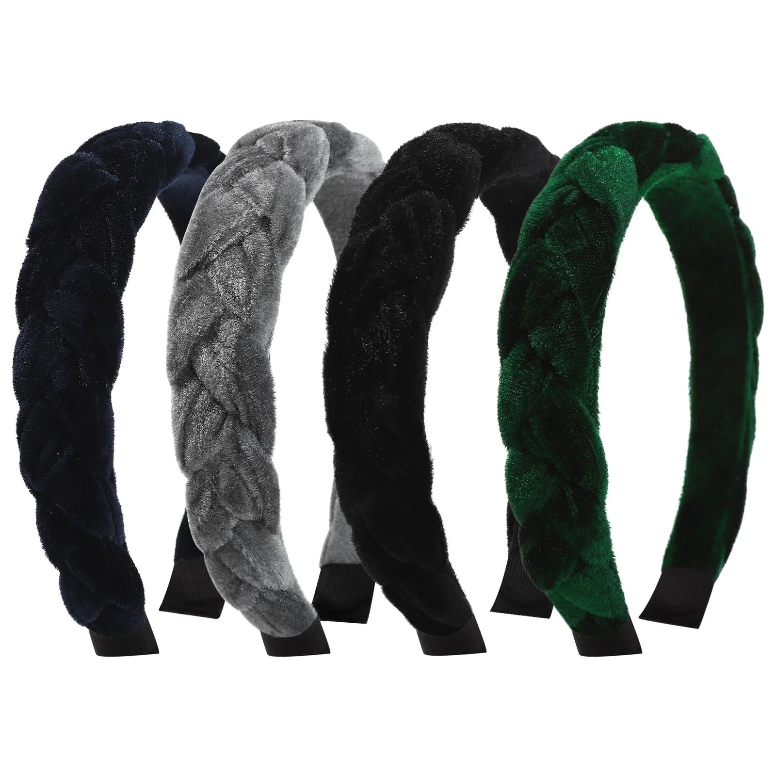 Обруч Плетіння Оксамитний Різні Кольори, 4 шт, фото №8