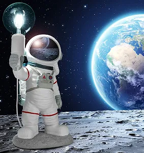 Настільна лампа BRUBAKER Astronaut E27 USB-C 40 см Біло-сріблястий synthetic.ua - Фото 1