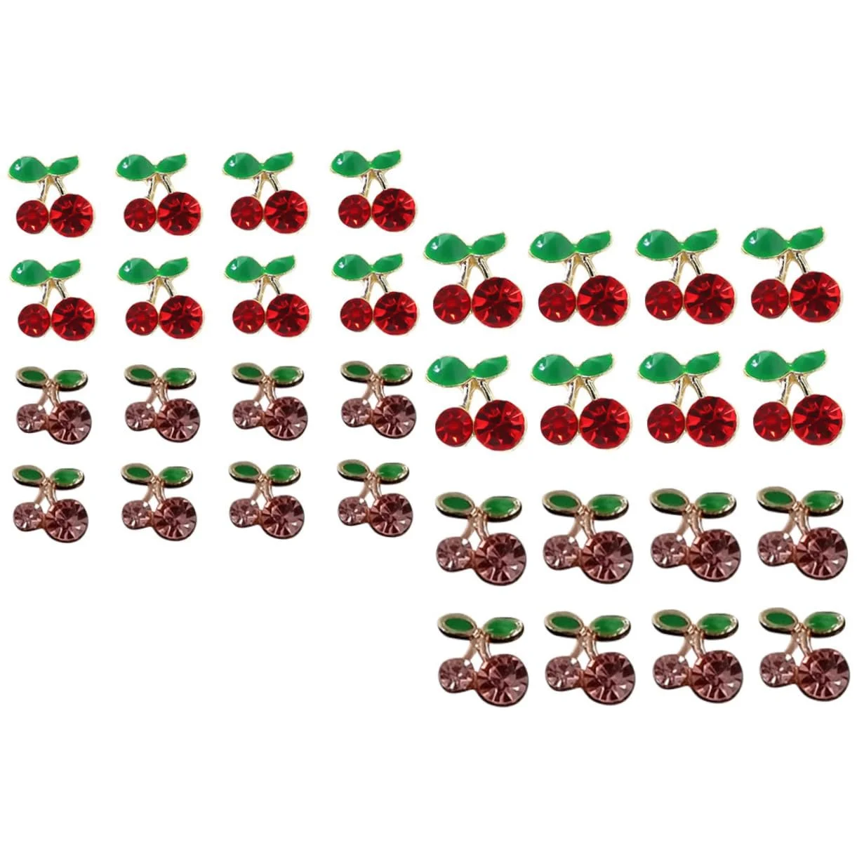 Прикраса для нігтів Beavorty 96 шт, вишні, золоті, фото №2