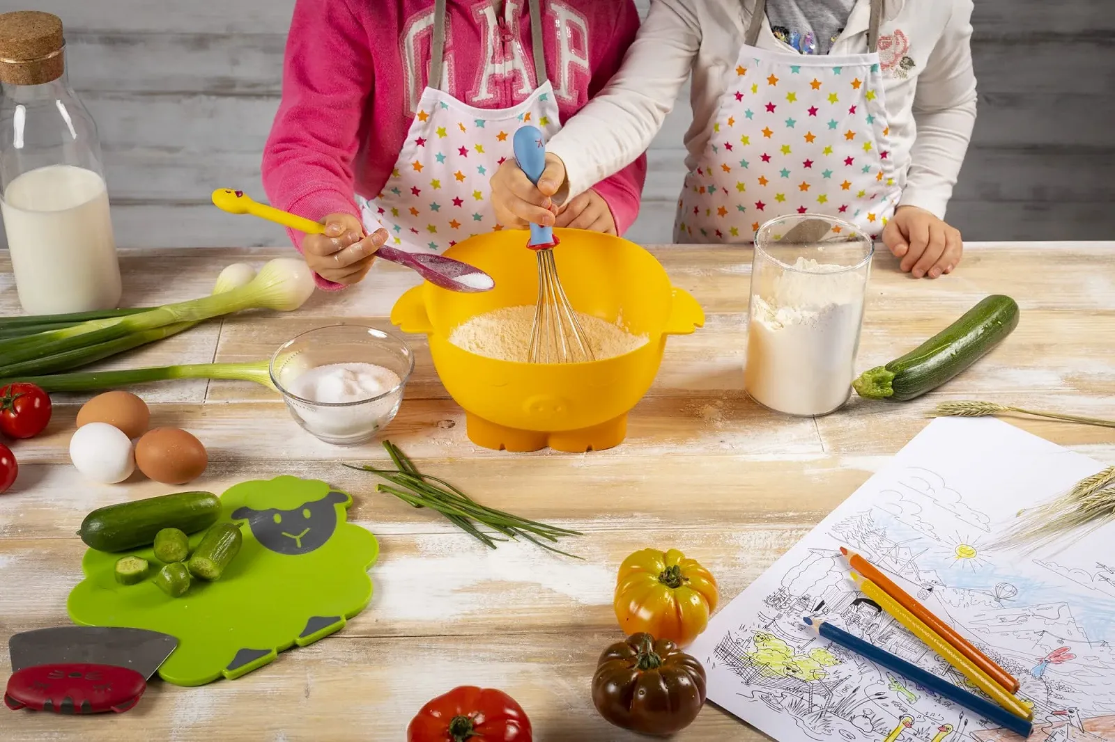 Набір мисок KUHN RIKON Kinderkitchen Mix 3 шт з вінчиком та ложкою для дітей, фото №9 Набір мисок KUHN RIKON Kinderkitchen Mix 3 шт з вінчиком та ложкою для дітей, фото №9
