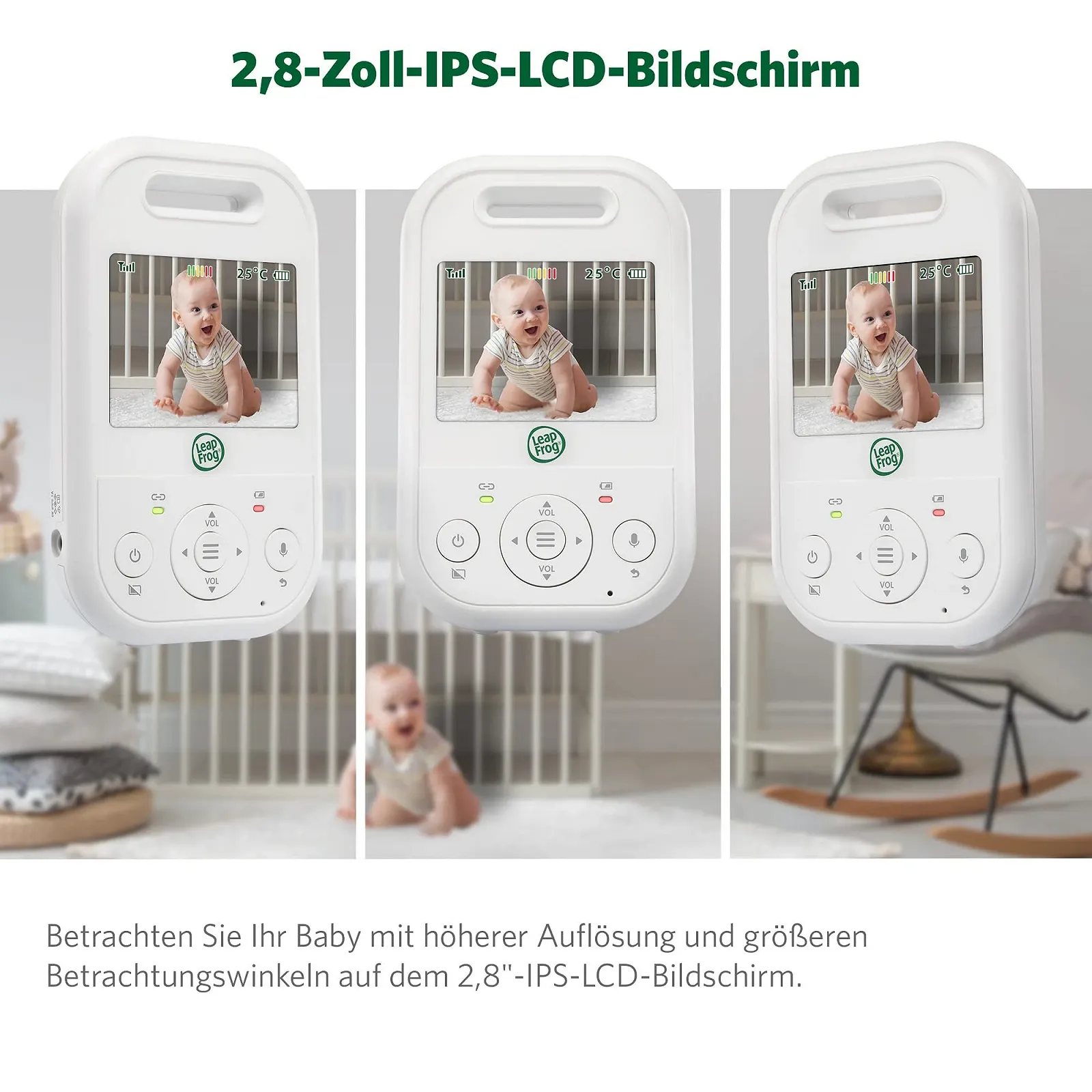 Відеоняня LeapFrog LF2423 2,8 дюйма, 720p, фото №3 Відеоняня LeapFrog LF2423 2,8 дюйма, 720p, фото №3