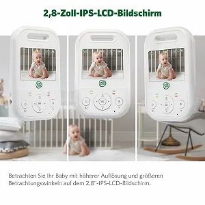 Відеоняня LeapFrog LF2513 2.8 дюйма IPS LCD Панорамування та нахил Нічне бачення 300 метрів Датчик температури synthetic.ua - Фото 1