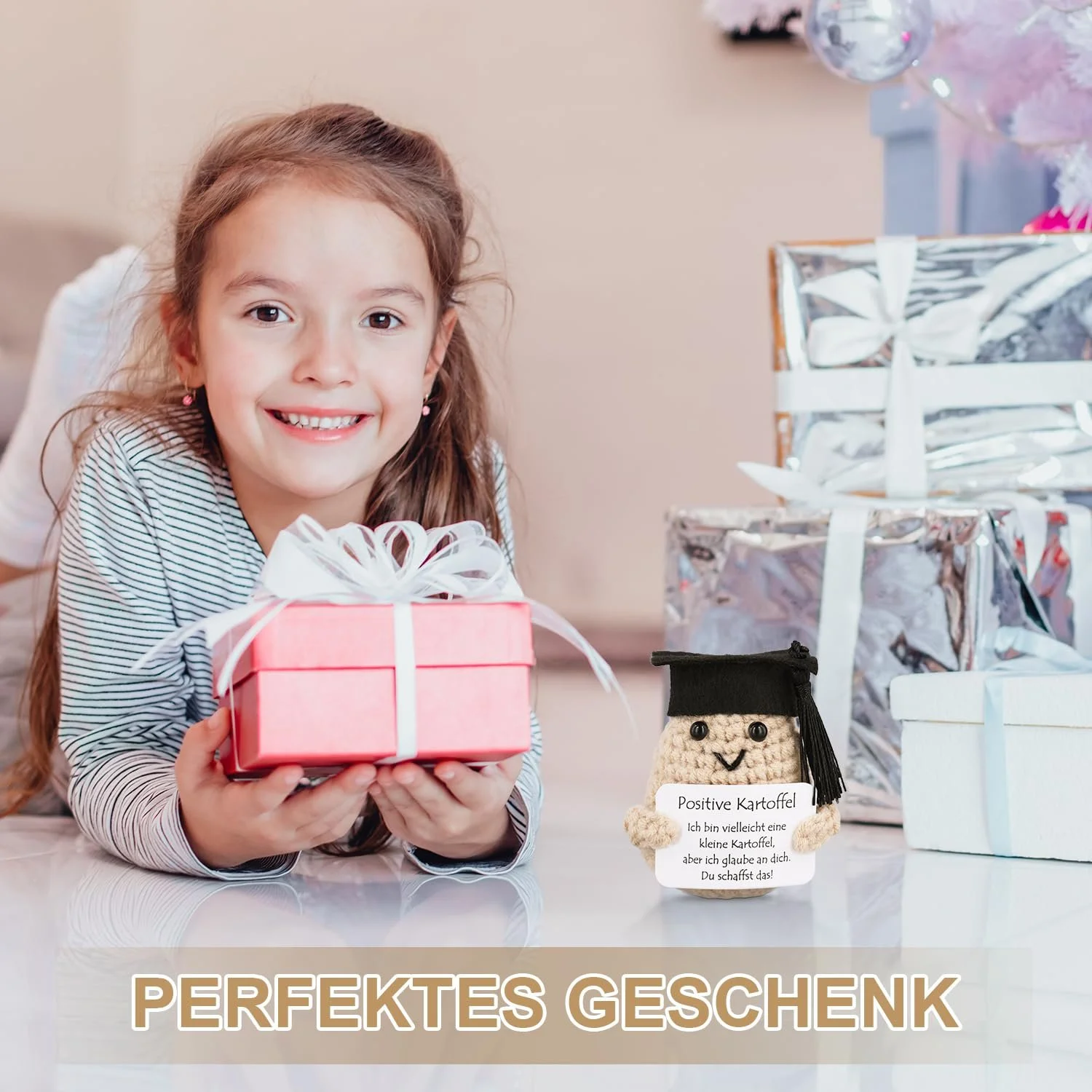 Игрушка PEUTIER Funny Positive Potato с оконечной шапочкой 8.5 см вязаная немецкая креативная вдохновляющая кукла, фото №7 Игрушка PEUTIER Funny Positive Potato с оконечной шапочкой 8.5 см вязаная немецкая креативная вдохновляющая кукла, фото №7